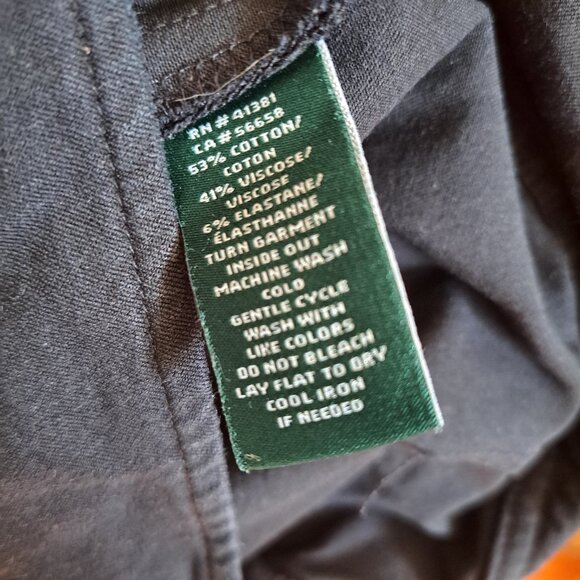 Lauren Ralph Lauren Women’s Black Cropped Pants Size 10 | Cotton Viscose Blend - Picture 8 of 11